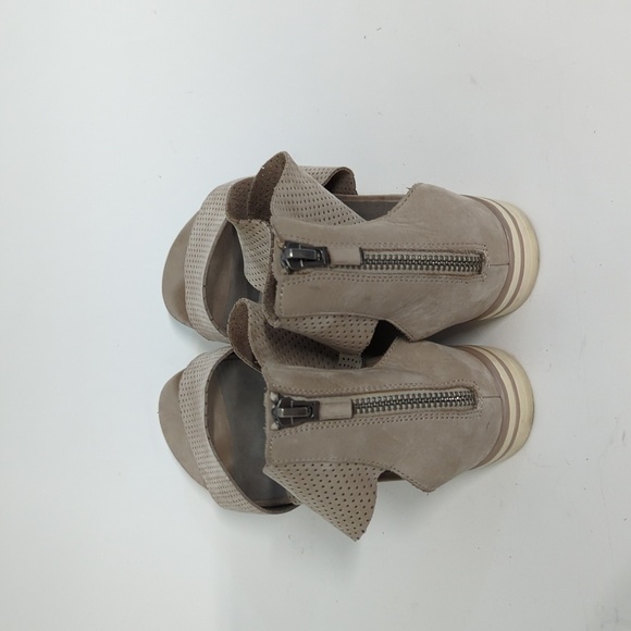Eileen Fisher Suede Wide Straps Platform Sandals Gray 8 summer retro 90s casual - Picture 5 of 9